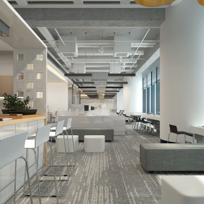 现代风格办公室开敞办公区