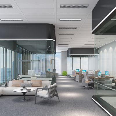 现代开敞办公区