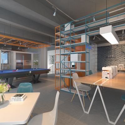 现代办公室休闲区