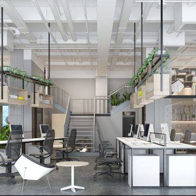 现代loft开敞办公区