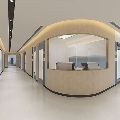 现代口腔医院诊所走廊