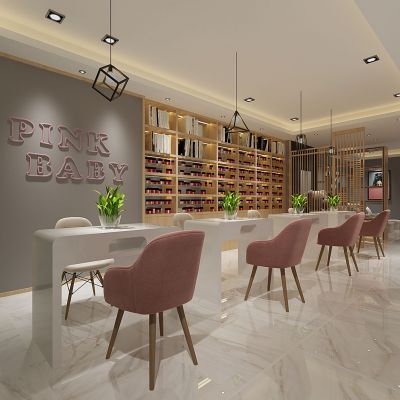 现代书柜阅读区