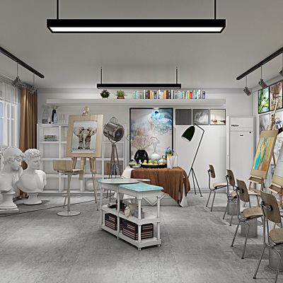 现代风格学校画室
