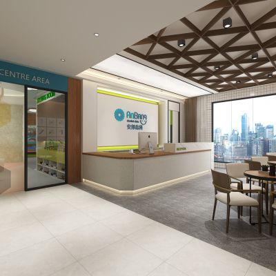 现代齿科口腔医院休闲洽谈区