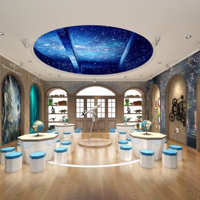 现代幼儿园实验室-望远镜观赏室