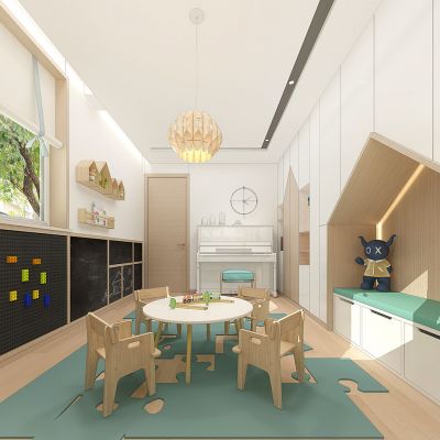 北欧儿童学习区教室