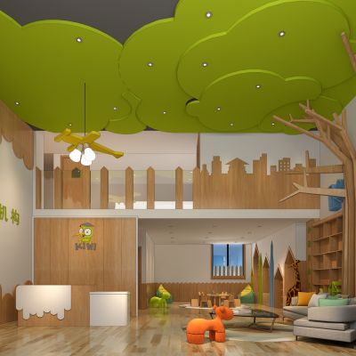 现代幼儿园儿童娱乐活动区