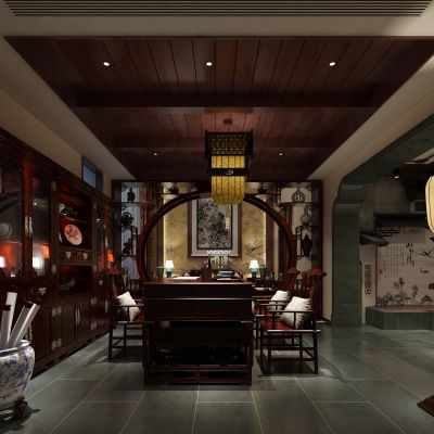 中式办公室书架