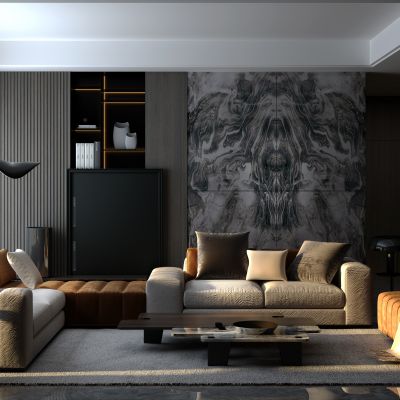 现代风格的客厅