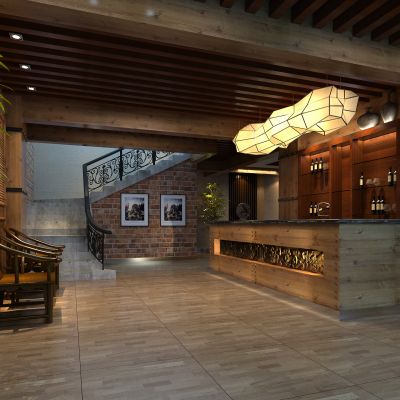 工业风餐厅前台