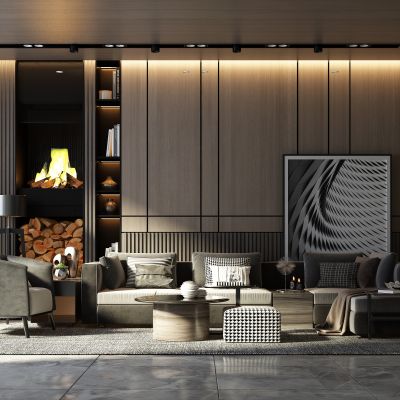 现代风格的客厅