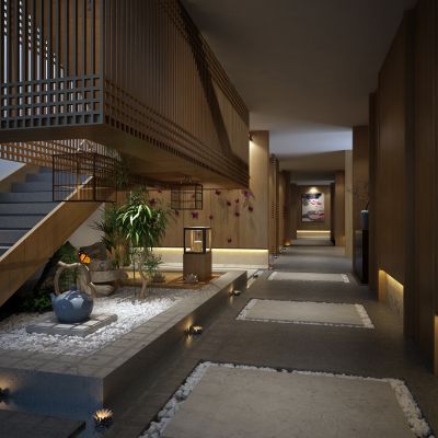 新中式过道走廊