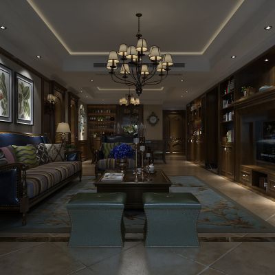 美式客厅电视柜