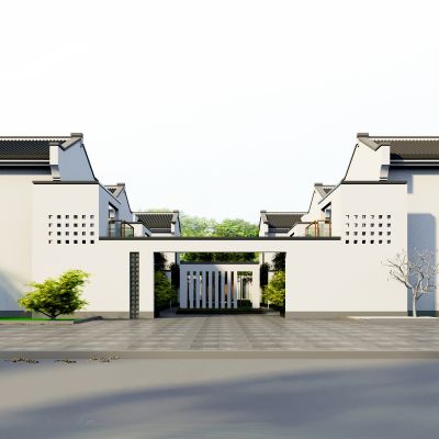 新中式建筑外观展览馆