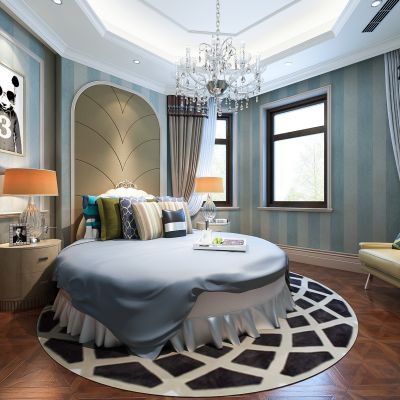 欧式简约男孩儿童房 