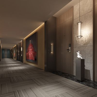 现代酒店走廊过道