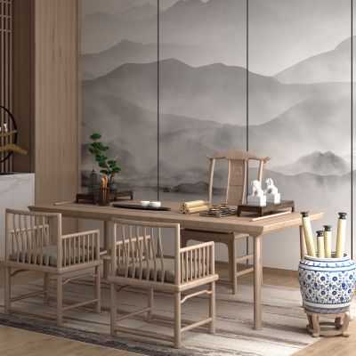 新中式茶室茶桌