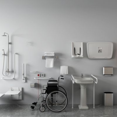 现代无障碍设施马桶卫浴3D模型