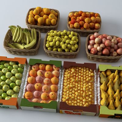 现代水果香蕉梨苹果