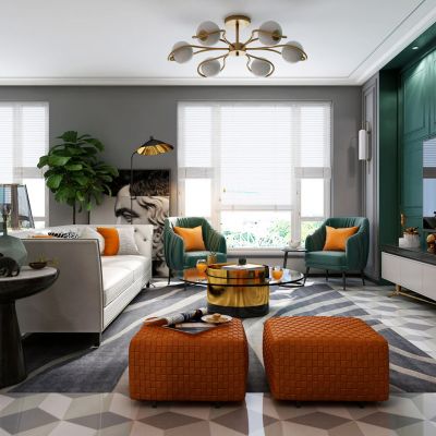 现代轻奢客厅餐厅