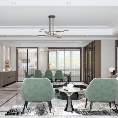 现代风格客厅餐厅