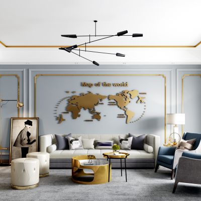 后现代轻奢客厅