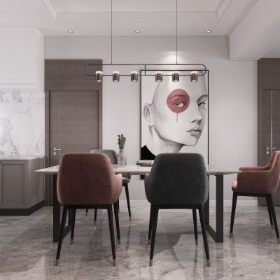 现代风格客厅餐厅