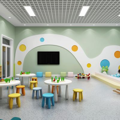 儿童亲子早教室3D模型