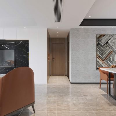 现代风格cr客厅餐厅