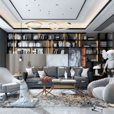 现代轻奢风格客厅