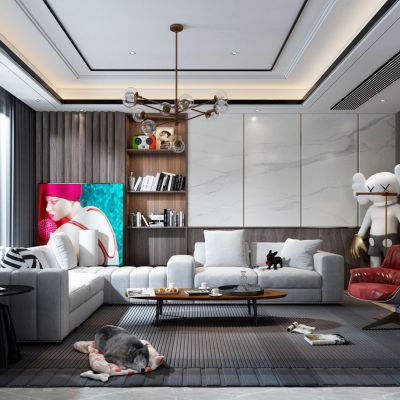现代轻奢风格客厅