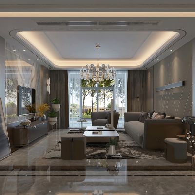 后现代轻奢客厅