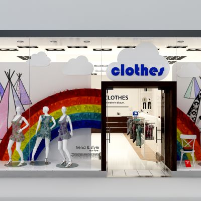 商场服装专卖店橱窗