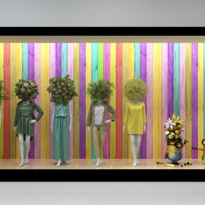 商场女装专卖店橱窗