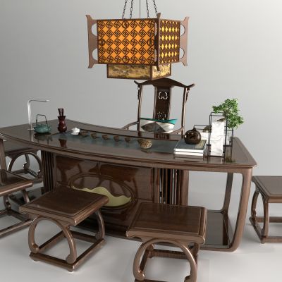 新中式办公桌大班台
