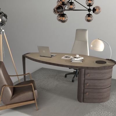 现代轻奢办公桌大班台