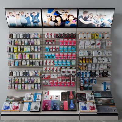 现代手机壳耳机展示柜