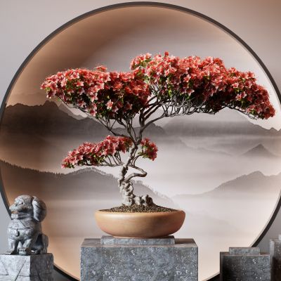 新中式盆景石狮子