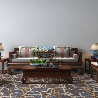 新中式沙发茶几