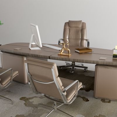 现代轻奢办公桌大班台