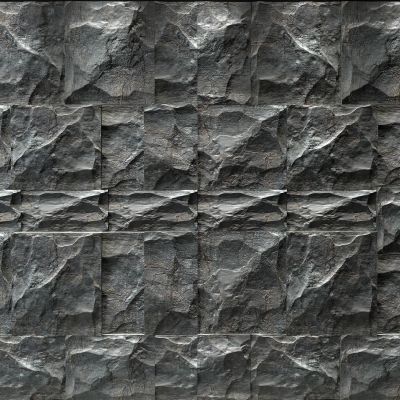 现代石头造型墙