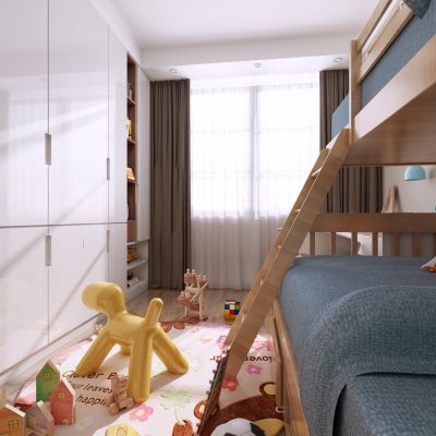 北欧风格小孩房3D模型