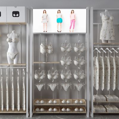 现代货架 女士内衣 胸罩 模特