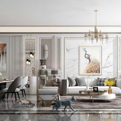 现代轻奢客餐厅组合