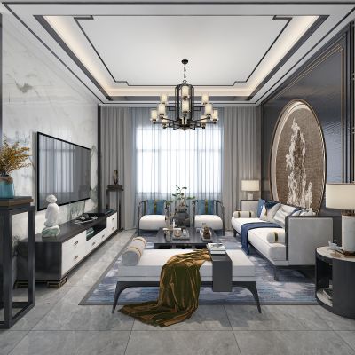 中式新中式客厅