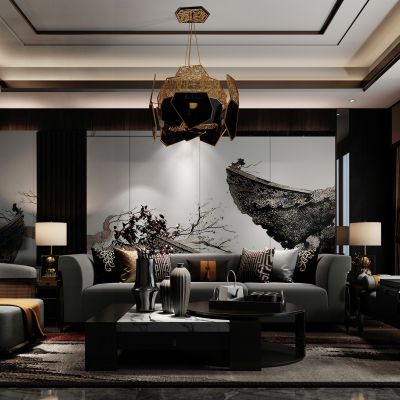 新中式客厅沙发