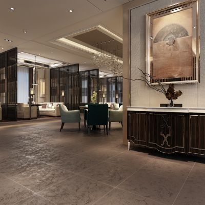 新中式酒店大堂前厅