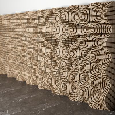 现代凹凸背景墙