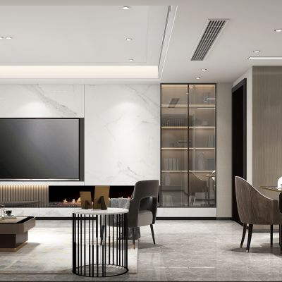 现代客厅电视背景