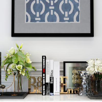 现代金属饰品书箱摆设摆件